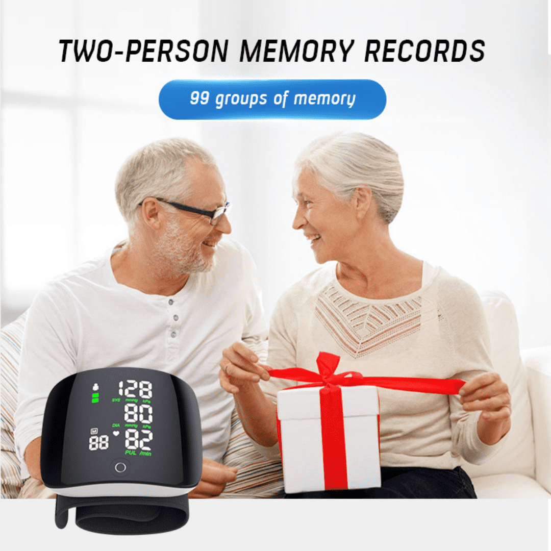 LED Wrist Blood Pressure Monitor Rechargeable English/Russian Voice  Broadcast